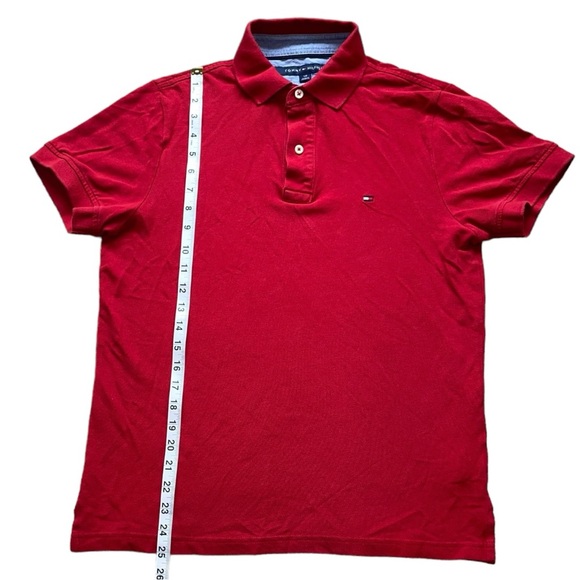 Red Tommy Hilfiger Polo Shirt (S) - Picture 4 of 6